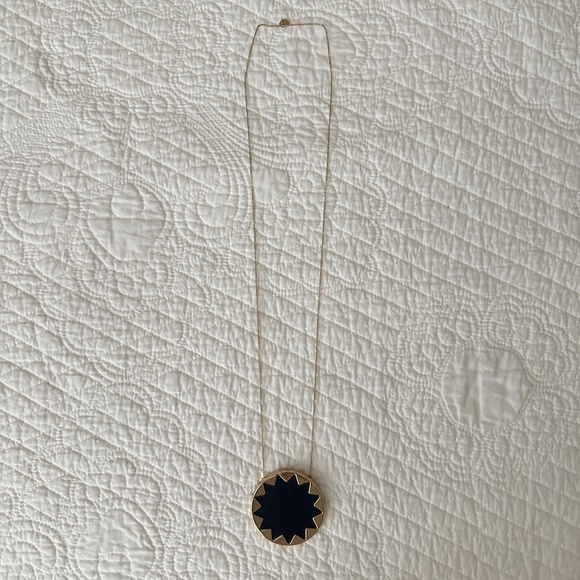 House of Harlow Large Black Gold Sunburst Necklace - Picture 3 of 8